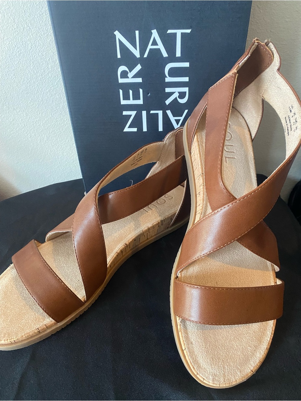 Naturalizer Soul Leather Crisscross Sandals - Women's